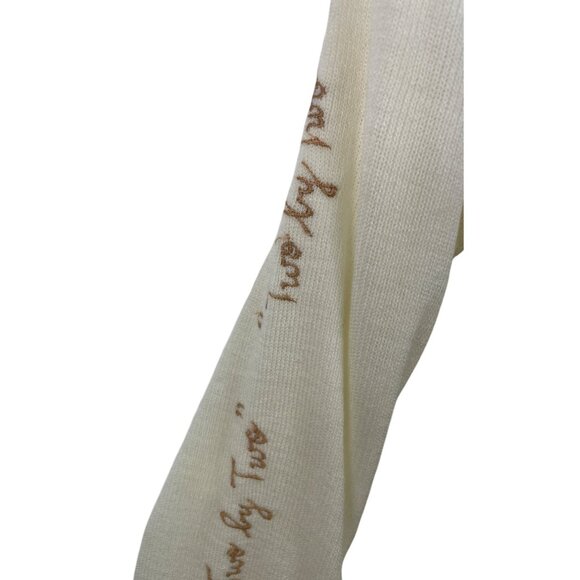 Cyn Les Shirlee Sweater Embroidered 2 By 2 Noah's Ark Animals Womens Size L - Picture 4 of 8